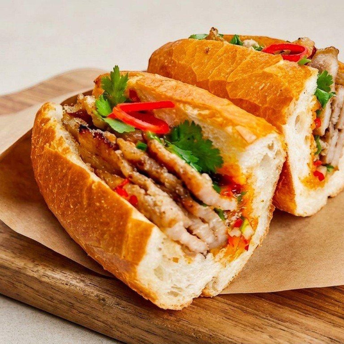 Grilled Pork Banh Mi at Eggymon Kitchen in Alpharetta