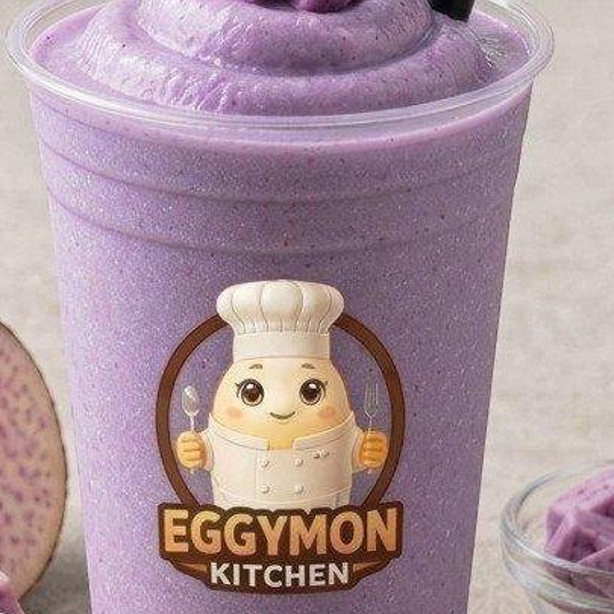 Taro Smoothie at Eggymon Kitchen in Alpharetta